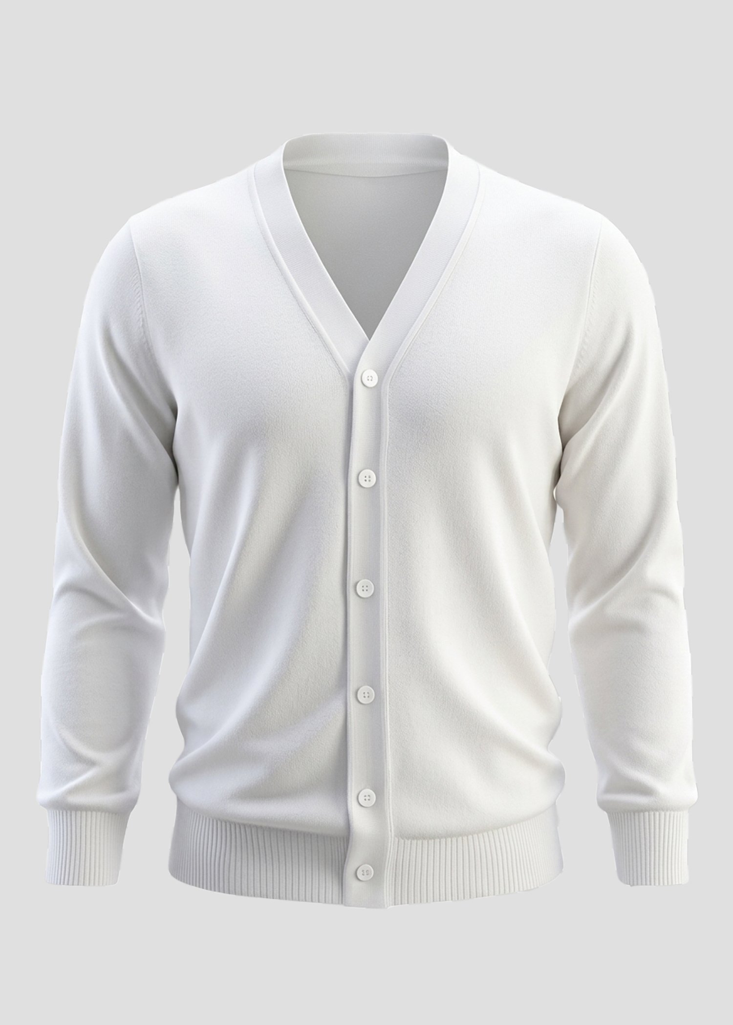 V-Neck Button Cardigan Sweater